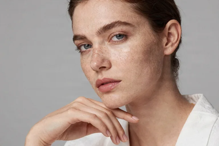 Иллюстрация косметического ухода за кожей лица для статьи блога ICE FACE