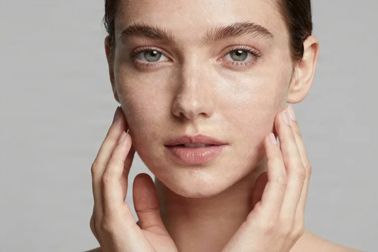 Иллюстрация косметического ухода за кожей лица для статьи блога ICE FACE