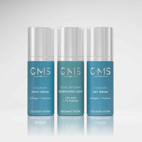 Набор QMS Medicosmetics Day & Night с эксфолиантом 10%, три средства по 30 мл